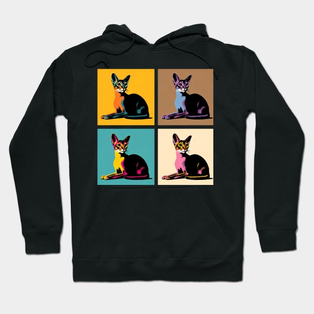 Abyssinian Pop Art - Cat Lovers Hoodie by PawPopArt